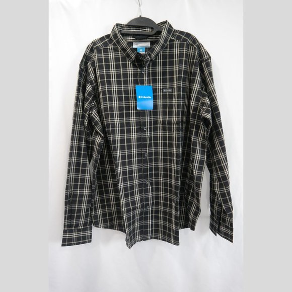 Columbia Men's Rapid Rivers II Long Sleeve Shirt XL Black Tartan Grid - Picture 3 of 6